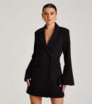 Urban Bliss Black Flared Sleeve Mini Blazer Dress
